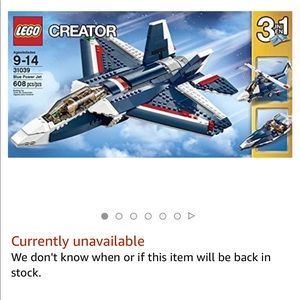 Lego creator 9-14 set, blue power jet 31039